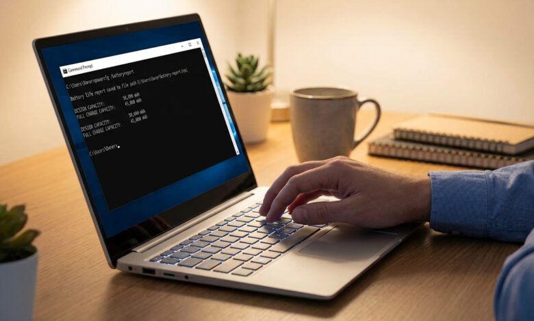 cek baterai laptop drop tanpa software cmd doang